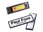 Durable CLIP-CARD - Namensschild - f&uuml;r 17 x 67 mm - Magnet - Schwarz (Packung mit 25)
