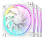 DeepCool FL12 WH 3-in-1 balti 120 mm korpuso ventiliatoriai, 3 vnt. pakuotė, 2150 aps./min., skysčio dinaminis guolis, 4 kontaktų PWM