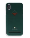 Galinis dangtelis su kortelių ki&scaron;ene VixFox, skirtas iPhone X / XS, mi&scaron;ko žalia spalva