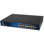 ALLNET 18 prievadų Gigabit PoE komutatorius ALL-SG8018P &mdash; 16 PoE prievadų + 2 uplink, Gigabit Ethernet