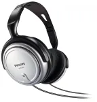 Philips SHP2500/10 televizoriui skirtos ausinės su laidu, ausis uždengiančios, 9 - 23000 Hz, 32 omai, 6 m laidas, 3,5/6,3 mm ki&scaron;tukas, juodai sidabrinės