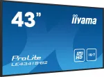 iiyama PROLITE LE4341S-B2 Profesionalus skaitmeninės reklamos ekranas 108 cm (42,5 colio) LCD 350 cd/m&sup2; Full HD juodas 18/7