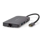 Nedis USB kelių prievadų adapteris USB 3.2 Gen1 7-in-1 - USB-C&trade; ki&scaron;tukas, HDMI&trade; i&scaron;vestis, Micro SD, RJ45 lizdas, SD, USB-C&trade; lizdas, 3x USB-A lizdas, 5 Gbps (CCBW64240AT02)