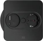 Įmontuojamas rozetinis blokas Type F + USB A + USB C Bachmann 946.205 Nerūdijantis plienas