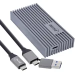 I&scaron;orinis USB4 korpusas InLine 00031J &mdash; USB-C į M.2 NVMe SSD, 40 Gb/s, aliuminis