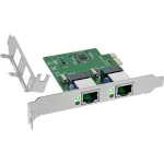 Tinklo plok&scaron;tė InLine 51128K Dual Gigabit 2x RJ45 PCIe x1
