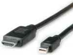 ROLINE vaizdo / garso kabelis Mini DisplayPort (M) &ndash; HDMI (M) 4,5 m, ekranuotas, juodas (11.04.5793)