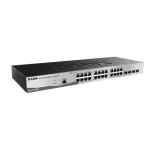 D-Link DGS-1210-28/ME/E valdomas L2+ gigabitinio Ethernet jungiklis 24 prievadai 1U juodas/pilkas