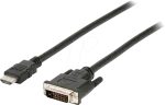 NEDIS HDMI&trade;-DVI-D laidas | HDMI&trade; ki&scaron;tukas | DVI-D 24+1 kai&scaron;telių ki&scaron;tukas | 1080p | nikeliuotas | 2,00 m | tiesus | PVC | Juoda | Dėžutė