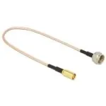 Koaksialinis kabelis DeLOCK 0,25 m F/SMB RG-316 juodas