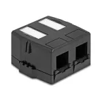 Delock 85842 tu&scaron;čias Keystone korpusas, 2 prievadų, su magnetiniu pagrindu, juodas