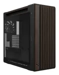 ASUS ProArt PA602 Wood Edition Modern Black - korpusas Midi Tower su grūdinto stiklo &scaron;oniniu dangčiu, juodas, medinis
