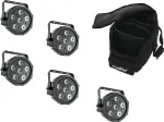 LED prožektorių rinkinys EUROLITE SLS-6 TCL 5x su mink&scaron;tu krep&scaron;iu