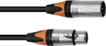 XLR kabelis PSSO 3 kontaktų, 3 m, juodas, Neutrik jungtys
