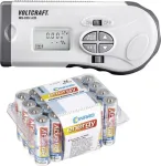 VOLTCRAFT MS-229 LCD baterijų testeris + Conrad energy &scaron;arminės AA baterijos 24 vnt.