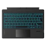 Inateck KB02027 belaidė QWERTZ klaviatūra su jutikliniu kilimėliu &ndash; juoda, 500 mAh baterija, Bluetooth, skirta Surface Pro serijai