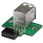 StarTech.com 2 prievadų USB pagrindinės plok&scaron;tės adapteris, IDC, USB 2.0, juoda, žalia, nerūdijantis plienas, 20 mm, 125 mm, 230 mm
