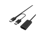 Hypertec 149221-HY USB 2.0 ilginimo laidas 20 m USB A &rarr; 2x USB A juodas