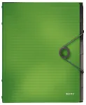 Leitz Divider Book Solid 6 skirtukų, atvartinis aplankas, A4, polipropilenas (PP), žalia, 200 lapų, 80 g/m&sup2;