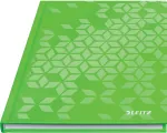 Leitz WOW Užra&scaron;inė A5 languota kietu vir&scaron;eliu, ra&scaron;tas, žalia, 80 lapų, 80 g/m&sup2;