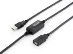 Equip USB 2.0 tipo A aktyvus ilginimo kabelis, vyri&scaron;kas&ndash;moteri&scaron;kas, 10 m
