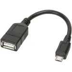 Techly USB2.0 OTG laidas A lizdas / Micro B ki&scaron;tukas 0,2 m ICOC UOTG-194