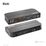 CLUB3D CSV-7210 DisplayPort/HDMI KVM jungiklis dviems kompiuteriams, 4K 60Hz