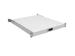 EFB 19 colių 1U i&scaron;traukiama lentyna, gylis 550-650 mm, 30 kg apkrova, RAL7035 &scaron;viesiai pilka