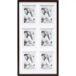 Deknudt S65KQ6 6x10x15 Wood Gallery Brown kelių nuotraukų rėmelis 10x15 cm portretinis