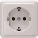 Heinrich Kopp Schuko ki&scaron;tukinis lizdas, pavir&scaron;inis montavimas, 1 vieta, 16 A, 250 V, arktinė balta 101802000
