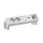 Bachmann DESK2 White 2x UTE 1x Switch 1x CM 0,2m RAL9010