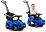 LEAN CARS 614W Vaiki&scaron;kas 3-in-1 Stumiamas Automobiliukas su Tėvų Rankena - Mėlynas