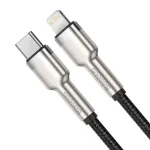 Baseus Cafule Series Metal USB-C to Lightning kabelis PD 20W 1m Juodas