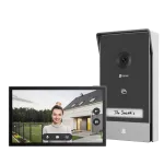 EZVIZ HP7 durų vaizdo telefonspynės rinkinys: 2K kamera ir 7" jutiklinis vidaus monitorius, dviejų laidų, Wi-Fi, juodos spalvos