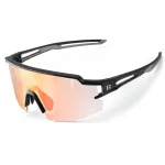 ROCKBROS Photochromic Cycling Glasses su UV apsauga ir RX įdėklu &ndash; Oranžiniai lę&scaron;iai &ndash; Juodas rėmelis