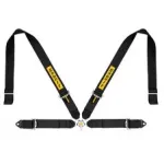 SABELT SIM RACING Sim Seatbelts Kit, 4-Point Harness, with Mounting Kit, Compatible with P-, S- and X-Series - Black