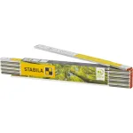 STABILA 600 2 m Wooden Folding Rule Metric White/Yellow