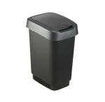 Rotho Twist sukamas &scaron;iuk&scaron;lių kibiras 50 l, sidabrinis