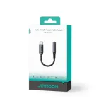 Joyroom SY-C01 USB-C į 3,5 mm garso adapteris su 60 W PD įkrovimu, 0,14 m, juodas