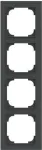 Busch-Jaeger future linear 4 jungiklių rėmelis, Black Matt