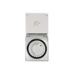 LogiLink ET0006 lauko mechaninis laikmatis, IP44, 3680 W, 16 A, dienos programa, 96 segmentai, 15 minučių intervalai, Schuko, juoda/pilka