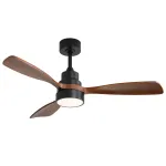 Projektuojamas lubų ventiliatorius Extralink Walnut Dark 48 Smart WiFi, tamsaus rie&scaron;uto spalvos, 122 cm, valdymas programėle