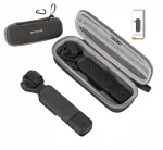 SUNNYLIFE Kietas dėklas su karabinu, skirtas DJI Osmo Pocket 4 / 3 - pilkas