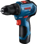 Bosch GSR 12V-30 akumuliatorinis suktuvas, 2x 2,0 Ah, 30/17 Nm, be &scaron;epetėlių, lagaminas