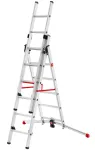 Hailo S100 ProfiLOT universali&scaron;kos kopėčios, aliuminės, 2x6+1x5 laiptelių, 3 dalių, maks. apkrova 150 kg