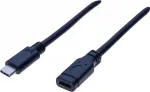 EXERTIS CONNECT USB 3.1 Gen 2 USB-C prailginimo kabelis 1m, vyri&scaron;kas į moteri&scaron;ką, 10Gbps, 100W PD, 4K vaizdas, juodas 532495