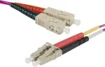 EXERTIS CONNECT LC/UPC &ndash; LC/UPC OM4 dvigubasis optinis pleistras, 1 m, LSZH, Erika Violet 392781