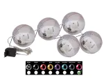 EUROPALMS LED Sniego gniūžtė 8cm, Rožinė, 5 vnt. paketas (83501238)