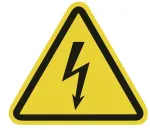 HellermannTyton įspėjamasis ženklas apie elektros įtampą WS1-A-150-YE (597-61200)