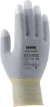 Uvex Unipur Carbon apsauginės pir&scaron;tinės, 10 dydis, pilkos/juodos, PU danga delne, antistatinės 6055610